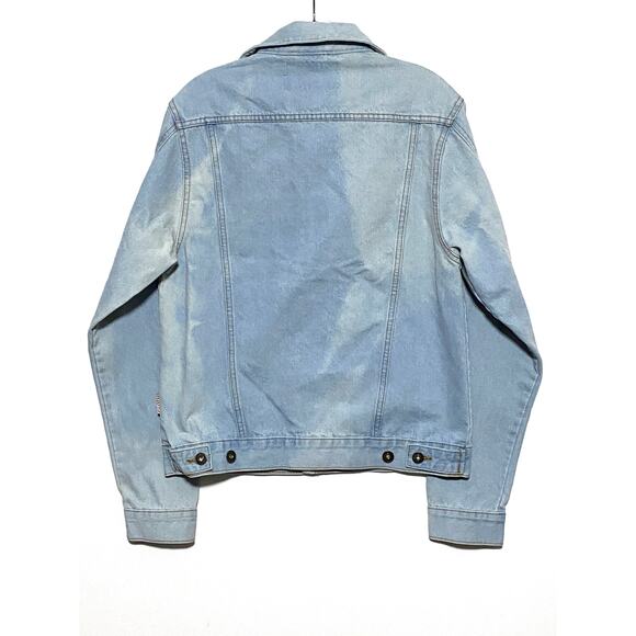 Brooklyn Cloth Jean Denim Jacket Button Front Flap Pockets Light Blue Mens S - Picture 2 of 11